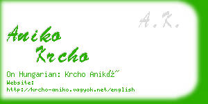 aniko krcho business card